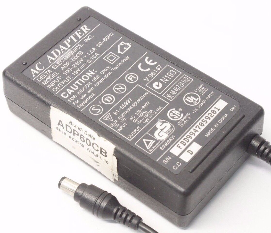 *Brand NEW*Delta 19V 3.16A AC DC Adapter ADP-60CB Power Supply